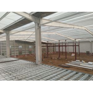 China SGS/Ce/ISO Certified Steel Structure Warehouse with UPVC Downpipe and H Steel Main Frame on sale