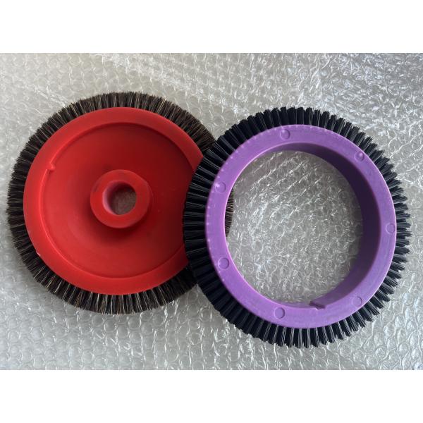 Monforts Stenter Machine Parts Red Small Brush wheel Black Nylon Hair Plastic Body 22mm Inner Dia