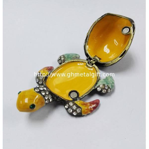 Mum & Baby Turtle metal trinket box turtle treasure box metal jewelry box