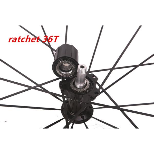 36T Ratchet 700c Tubeless Disc Wheelset 30/40/50mm Depth Clincher Rim Spokes Pillar 1423
