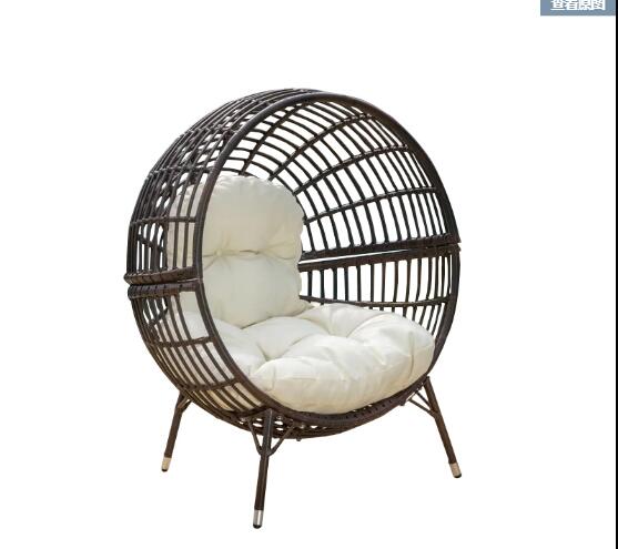 PE Rattan Chaise Lounge chairs Leisure Aluminium Outdoor Garden patio Sofa Cage