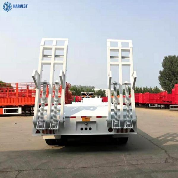 12.00R20 8pcs Tires 40 Ton Loading Capacity Harvest 2 Axles Lowbed Semi Trailer