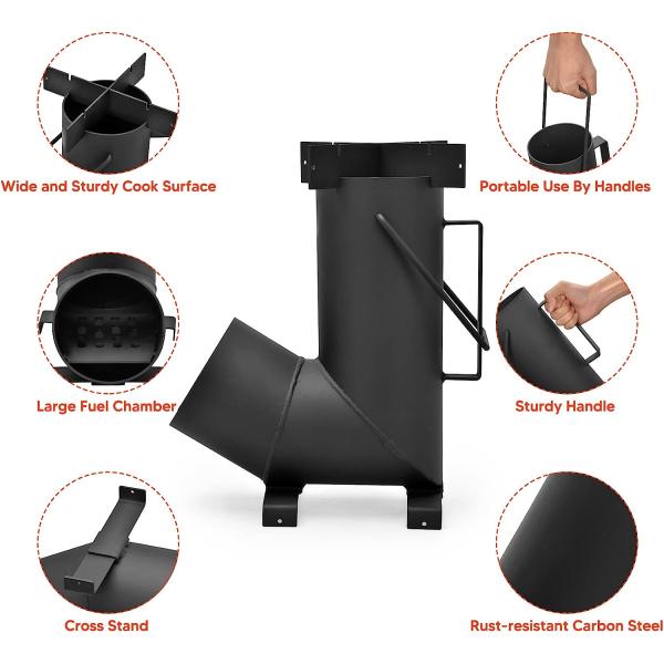 Black Brown Metal Fire Pit BBQ Stove for Patio Garden Fireplace Finishing Powder Coated