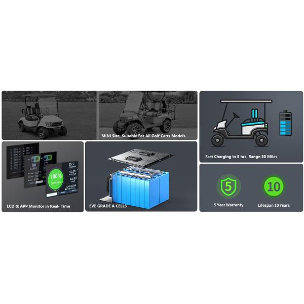 65Ah 48V Lithium Golf Cart Battery Yamaha Ezgo Lithium Golf Cart Batteries