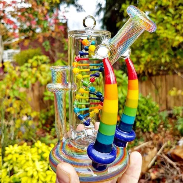 Borosilicate Glass Oil Burner Pipe Incycler Dab Rig With 14mm Female Joint