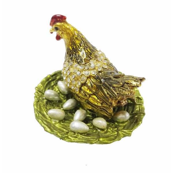 wholesale trinket box animal jewelry boxes hen animal jewelry box