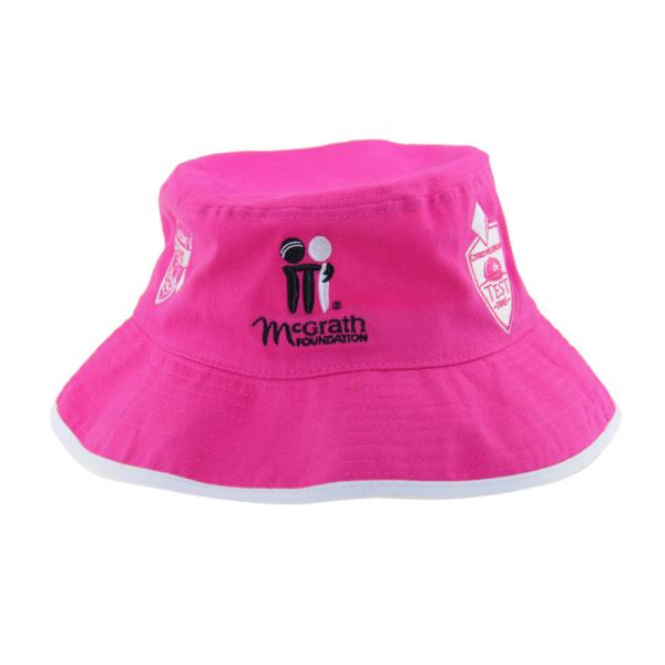 OSFM Size Brushed Cotton Custom Embroidered Bucket Hats Female Fishing Hats Pink