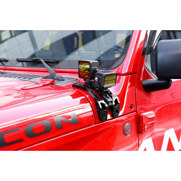 Black Anodizing Light Mounting Brackets For Wrangler JL Aluminum Alloy