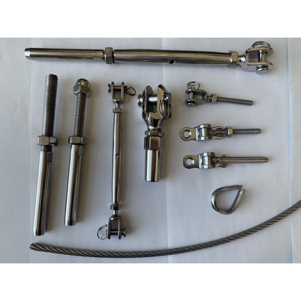 Corrosion Resistant Stainless Steel Cable Railing Systems Swagless Jaw Terminal