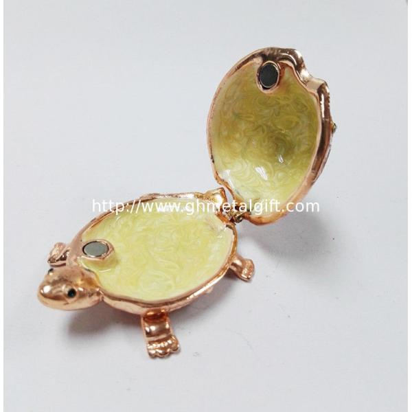 Turtle trinket jewelry box petwer metal jewelry box enamel decoration gifts box