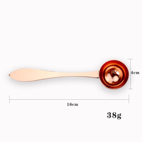 Rose Gold 304 Stainless Steel Coffee Tablespoon Mirror Polished 15ml Measuring Scoop