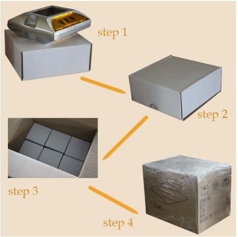 Aluminum double side 4 led road marker with high quality led solar cat eyes road stud