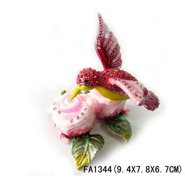 2014 Colorful Birds Jewelry Box Crystal Magestic Jewelry Box