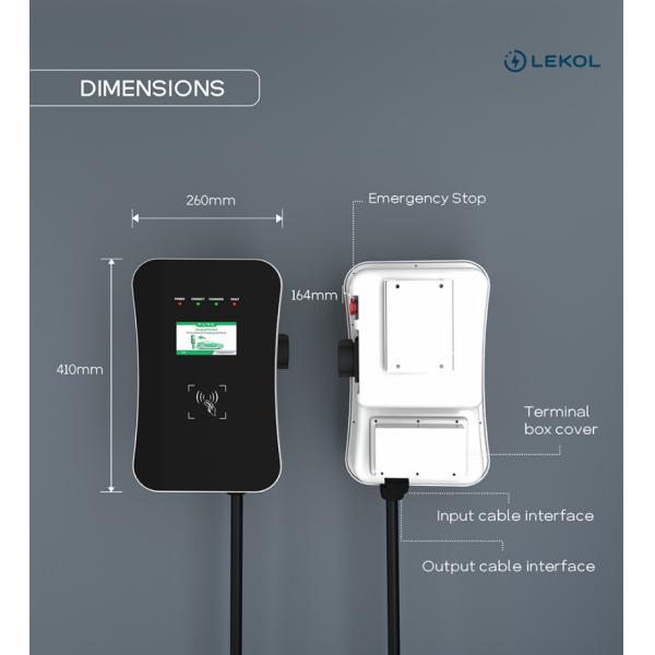CCS1 Level 2 J1772 Type Home Charger Stations With 4 Indicators LCD Screen
