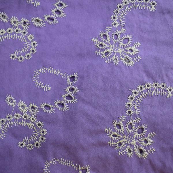 Soft Dresses White Embroidered Solid Color Cotton Fabric Garment Textile