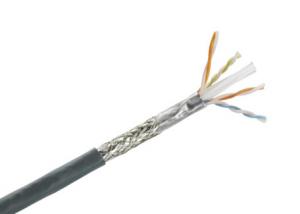 China Cat5e SFTP Cable, Solid Bare Copper Shielded Twisted Pair Ethernet Lan Cable 1000 Ft on sale