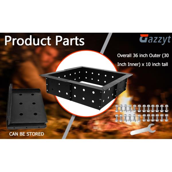 Outdoor Wood Burning Bonfire Fire Pit Insert Ring Liner with Toughness Carbon Steel