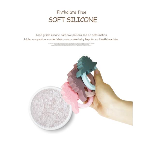 Colorful Silicone Baby Teether With Cartoon Animal Penguin Shape