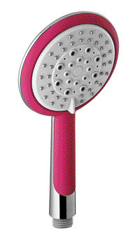 Romantic Pink High Plating Bathroom Hand Held Shower Head 5 Spray Settings