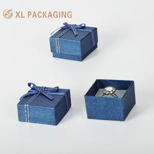 Luxury Custom Jewelry Box Paperboard Jewelry Packaging Box Custom Black Box For