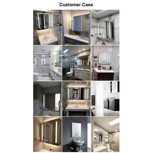 Customized LED Illuminated Mirror Cabinet 3mm Lighted Mirror Medicine Cabinet 3000K