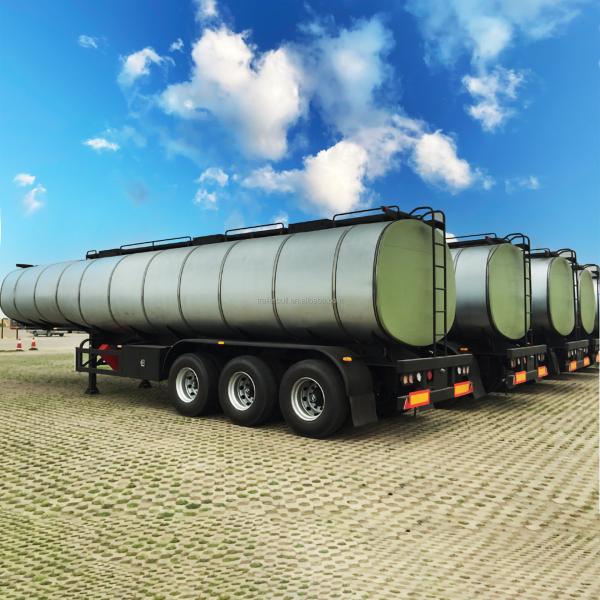 43500L 3 Axles Carbon Steel Insulated Tanker Trailers For Palm Oil Crude Oil Bitumen