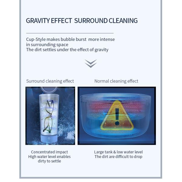 SUS304 500ML 24W Ultrasonic Jewelry Cleaner