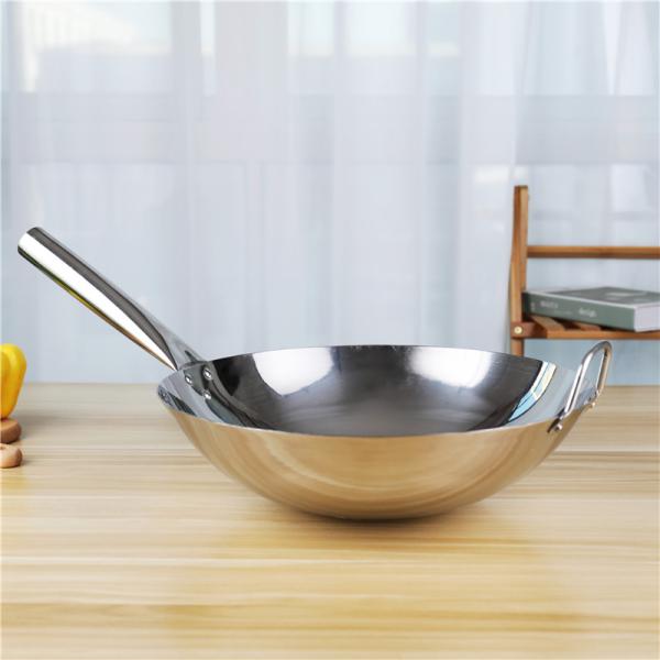 Single Handle Stovetop Frying Pan Non Stick Stainless Steel