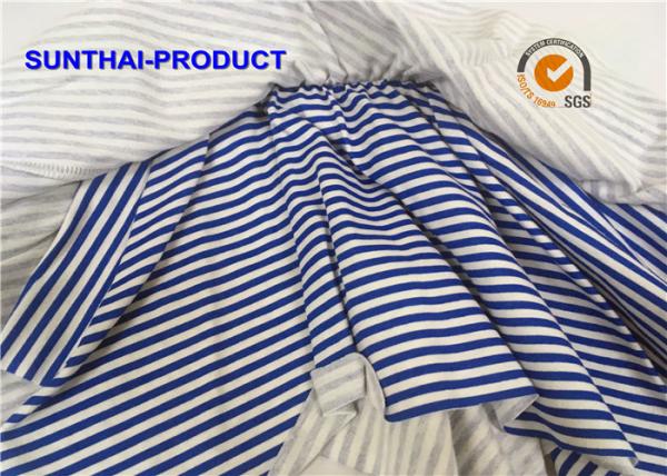 Navy Stripe Printing Little Girl Summer Dresses Exposed Elastic Baby Girl Skirt