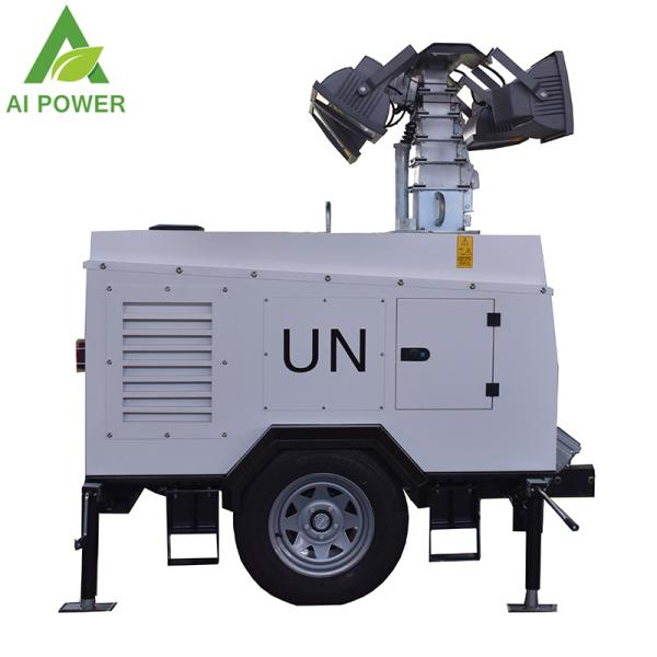 Diesel Fuel Mitsubishi Road Portable Generator Light Tower 9m Diesel Light Plant Generator 10kw