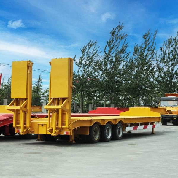 Factory Excavator Transport Semi Bed Trailer 3 Axles 60t