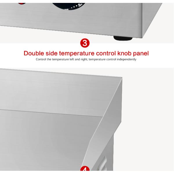 Restaurant Kitchen Equipment Outdoor Flat Plate Electric Grills for Perfect Hamburger