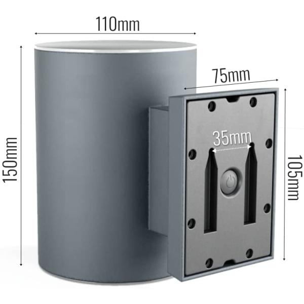 Garden Solar Powered Up Down LED Wall Lights With Motion Sensor