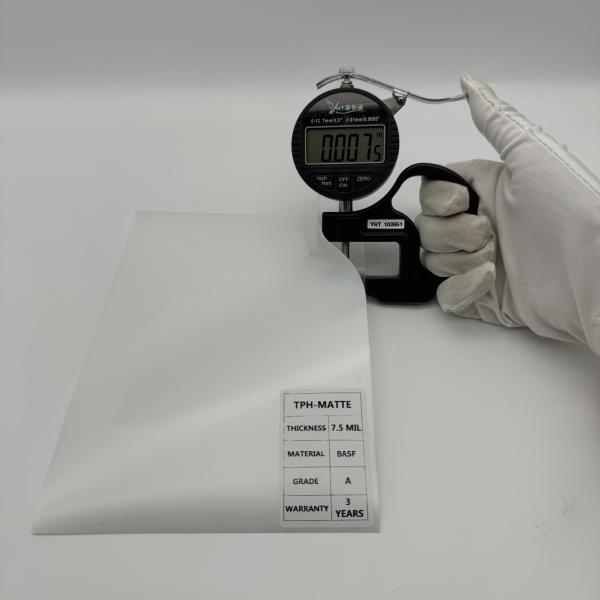 Matte TPU PPF Film 7.5mil Heat Healing Auto Paint Protection Film Corrosion Resistant