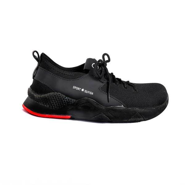 Unisex Work Boots Breathable Safety Shoes Slip Resistant Fly Knit Fabric Upper Comfortable EVA Insole