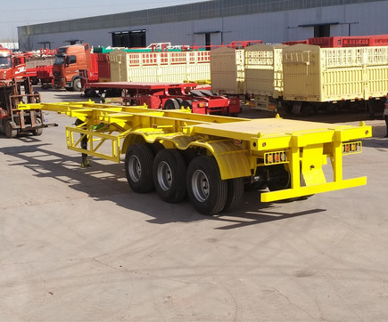 12.5m 3 Axles 40FT Second Hand Semi Trailers Low Flatbed Semi Trailer ISO Certification