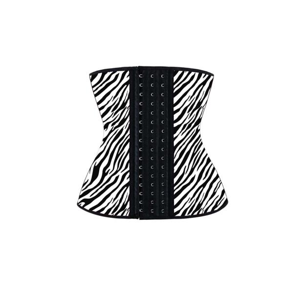 Customized 3 Hooks Latex Zebra Slimfit Waist Trainer For Lower Belly