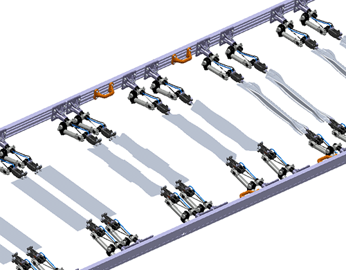 Compact Mini Auto Gripper Durable For Pneumatic Automation Transfer Press