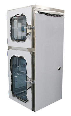 Electromagnetic SUS201 Cleanroom Pass Through Box Interlocking Doors