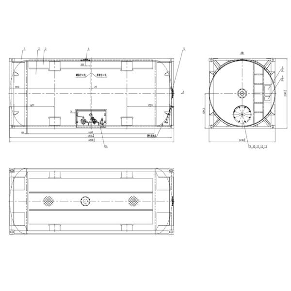 20ft Pressure Vessel LPG Storage Tanks / Carbon Steel LPG Transport Tank