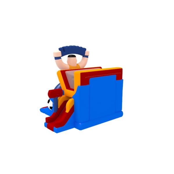 Football Inflatable Bouncer Combo With Slide For Outdoor Kids Castle Jumping Trampoline