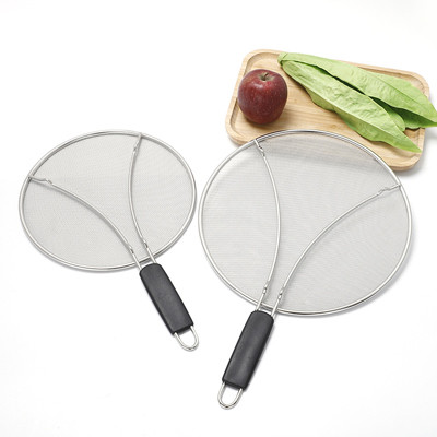 Silver Stainless Steel Splatter Screen For Frying Pan Bulk Kitchen Supplies