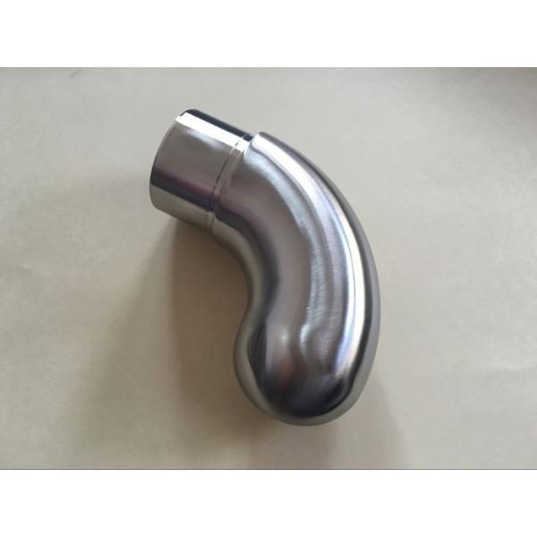 Brushed Stainless Steel Stair Handrail Fittings, Round Handrail End