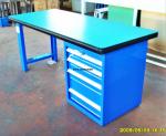 Custom Steel Construction Industrial Work Benches With Hardwood Fireproofing