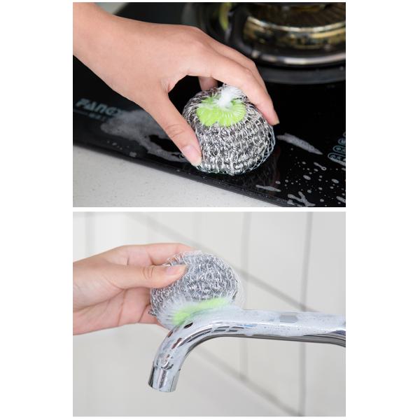 Antibacterial Kitchen Cleaning Sponge , SS Dish Wash Sponge For Household Usage