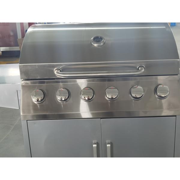 YF-01ZW06-BS Heavy-Duty Stainless Steel 6 1 Burners BBQ Gas Grill with Powder Coating
