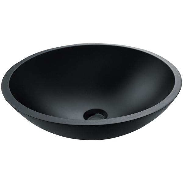 Hotel Acid Matt Black Basin Round Bathroom Glass Anti Rust Finish