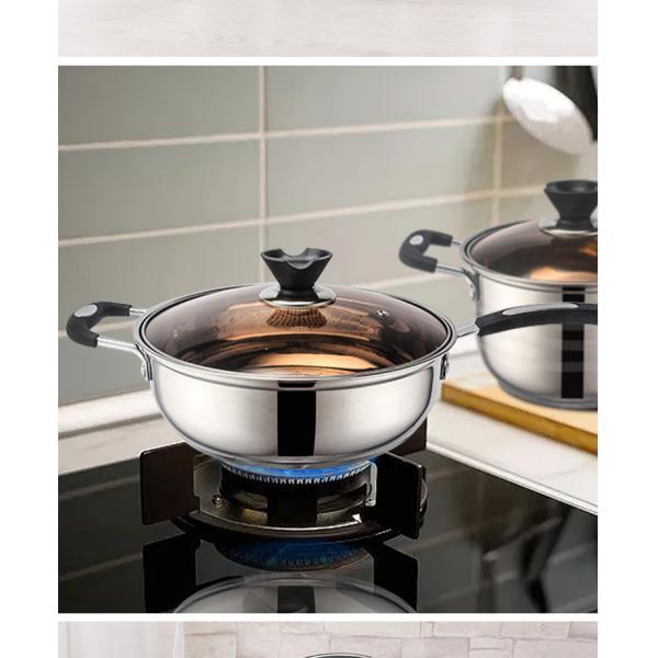 Best Sale Kitchen 12 Piece Cooking Pot Set Pot And Pans Stainless Steel Cookware Set