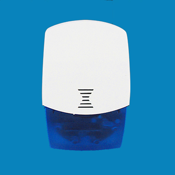 Wireless indoor alarm siren for alarm system with flash