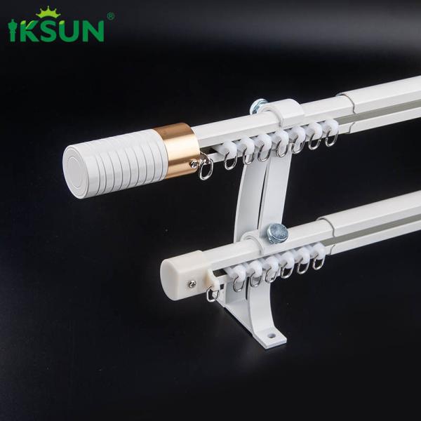 Living Room 28mm Aluminum Curtain Rod Double Rail Tension Window Curtain Rod